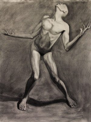 Drawing of male form