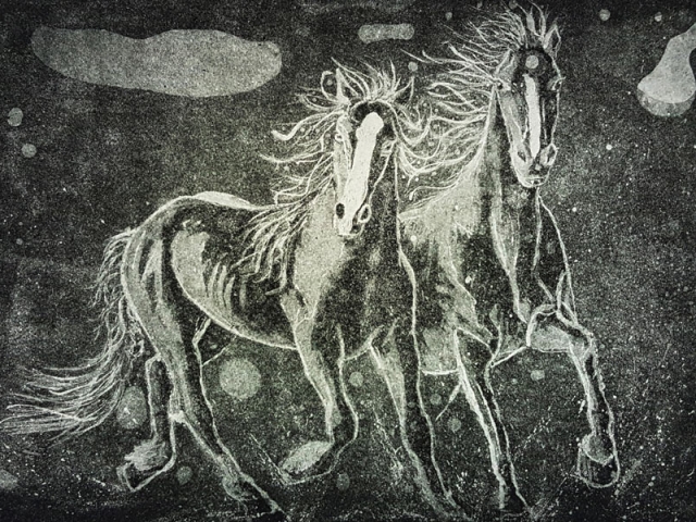 Print of horses