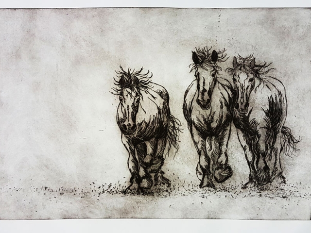 Print of horses