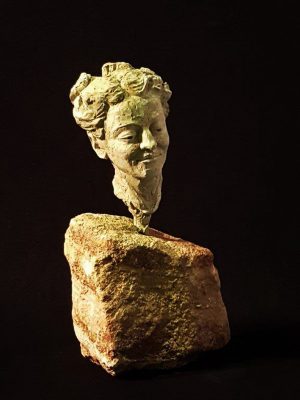 Bust sculpture of female face