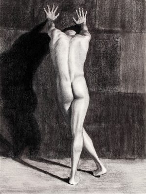 Drawing of male form