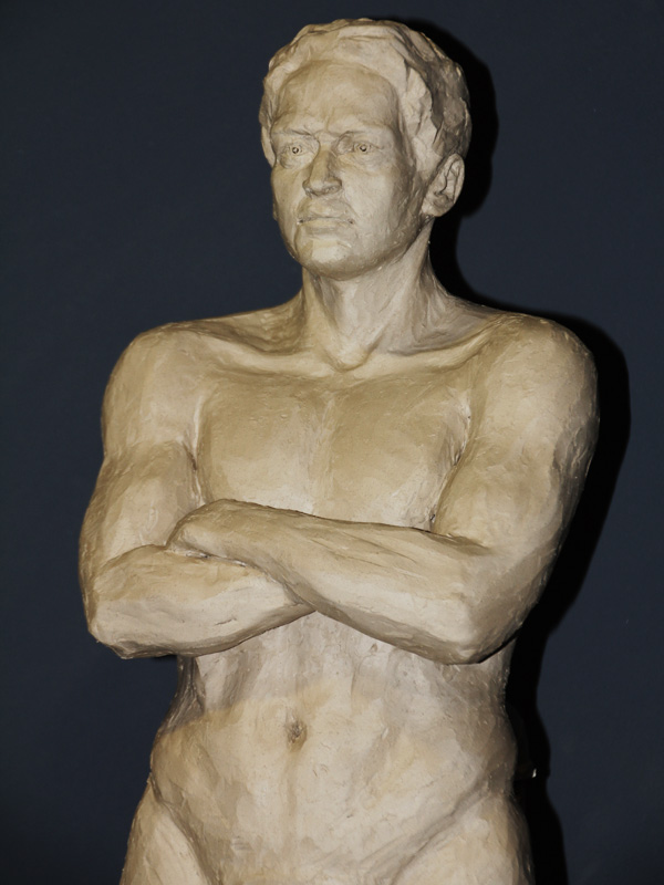 Torso sculpture of male body