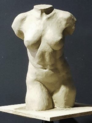 Torso sculpture of female body